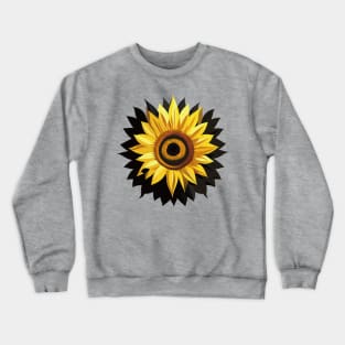 Blooming Sunflower: Floral Generative Art Crewneck Sweatshirt